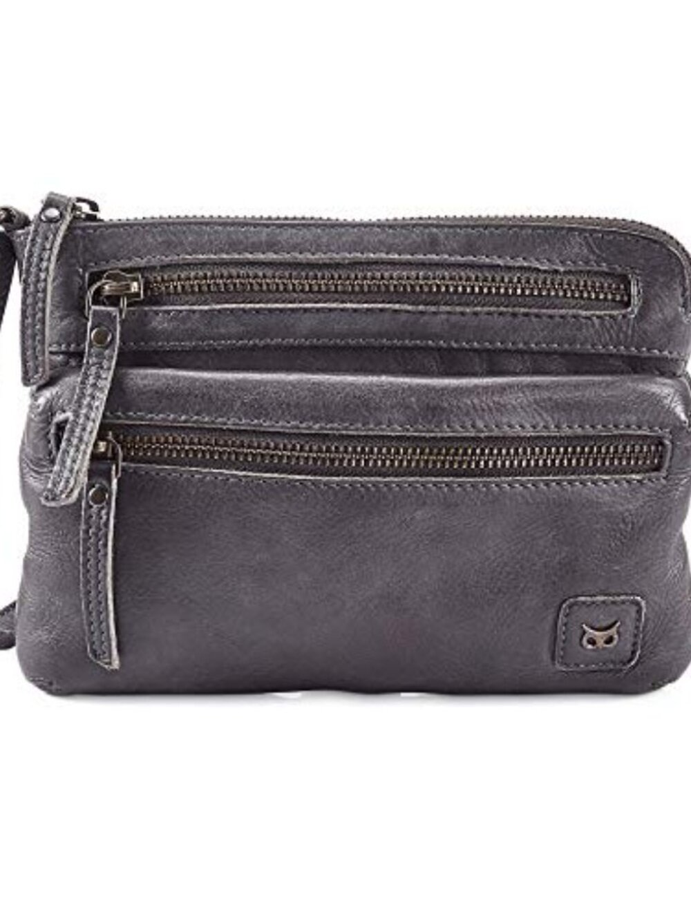 🆕 Small Triple Zip Real Leather Women's Crossbody- Premium Vintage Crossover - Picture 2 of 3